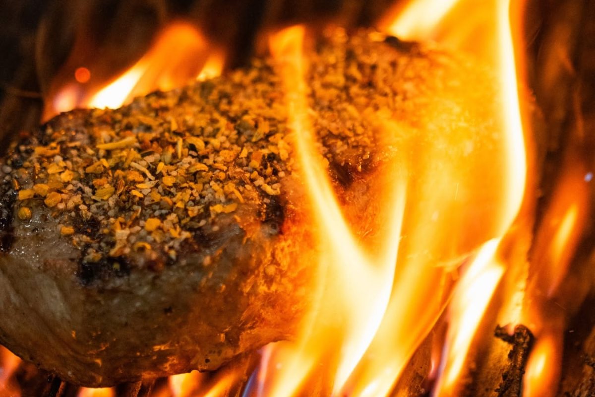 Flame grilled steak